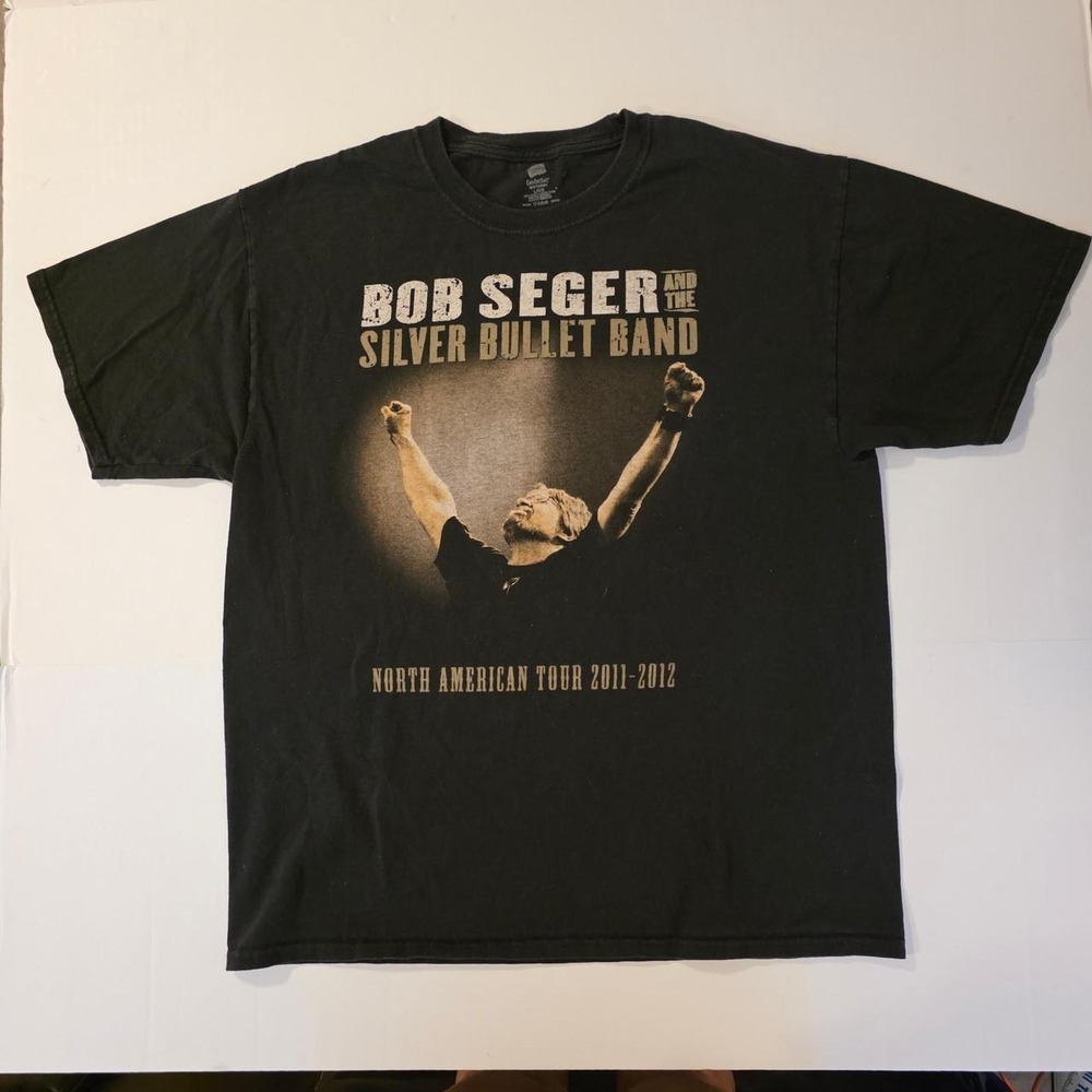 Bob Segar Silver Bullet Band Tour Shirt 2011 2012 Concert Tee Large Black Rock